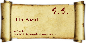 Ilia Vazul névjegykártya